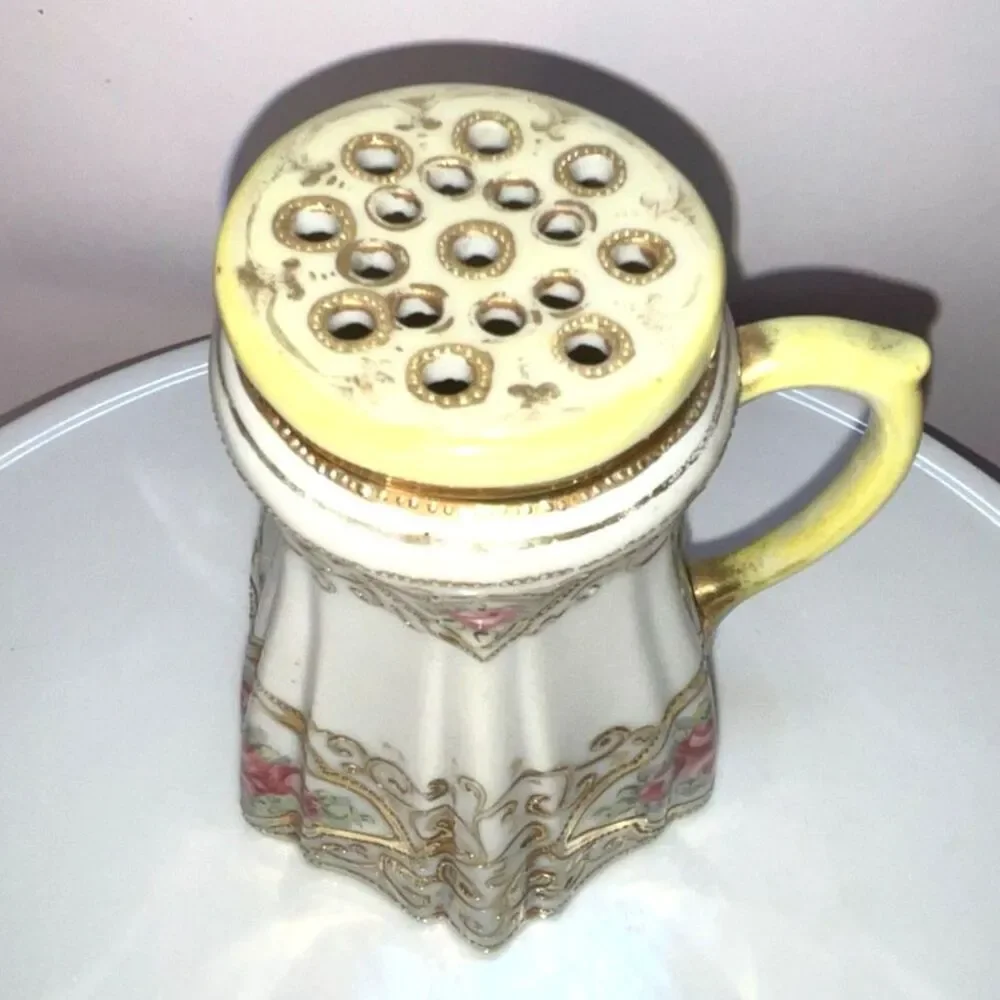 Gorgeous antique Nippon sugar shaker sugar sifter hand painted must see